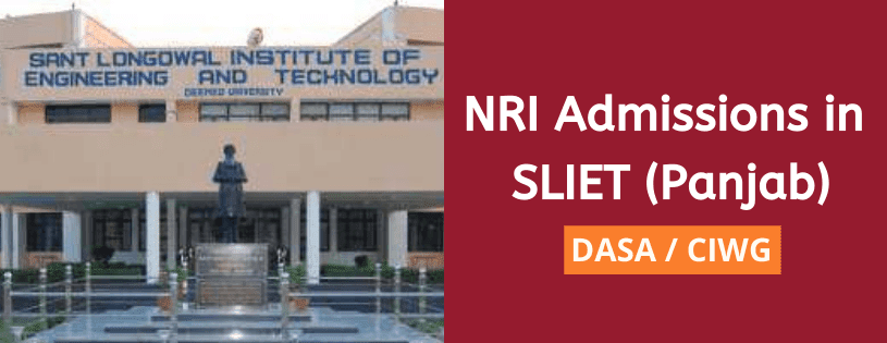 NRI admission in Sant Longowal Institute of Engineering & Technology (SLIET)