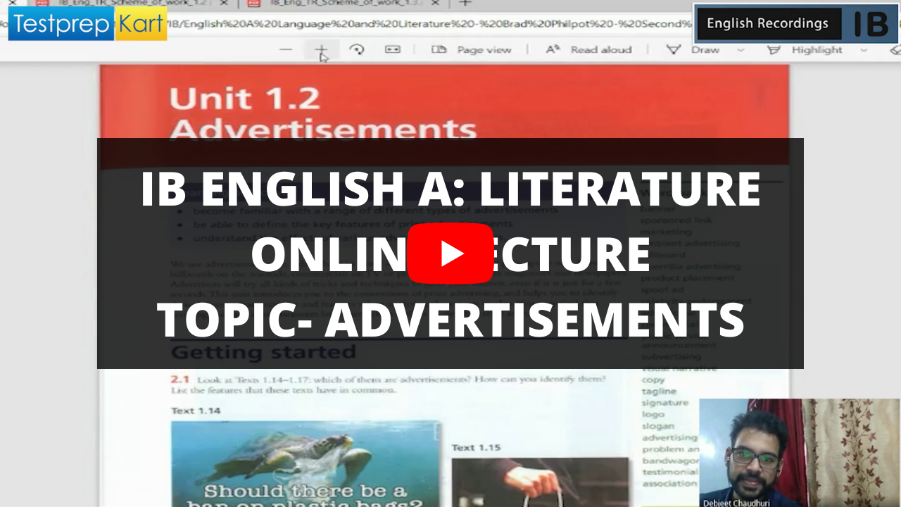 IB English Advertisements