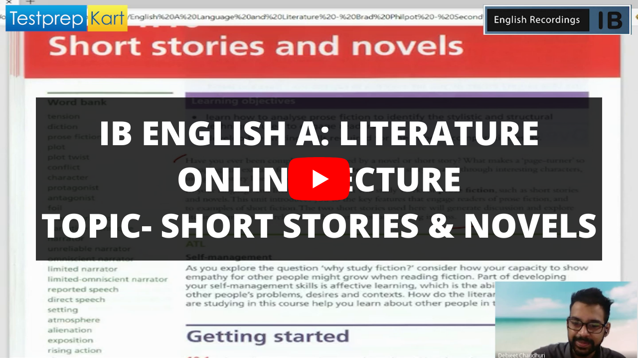 IB English Short Stories and Novels