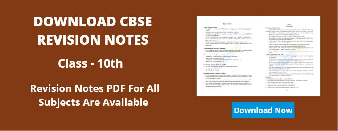 CBSE Class 10 Revision Notes Download