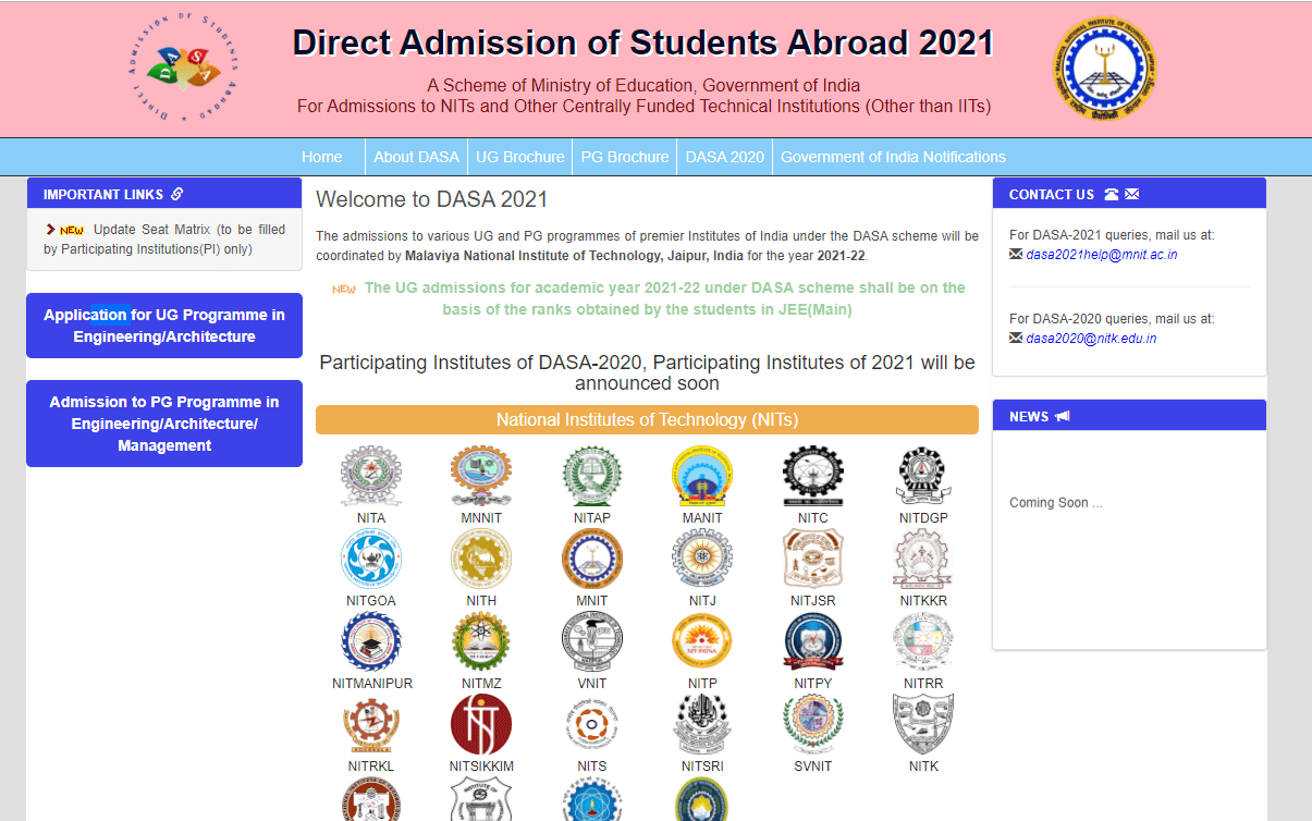 NRI Quota DASA CIWG Application Form (Step By Step Process) 