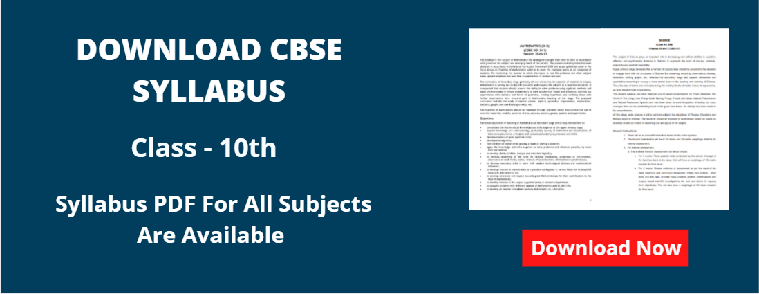 CBSE Class 10 Syllabus Download