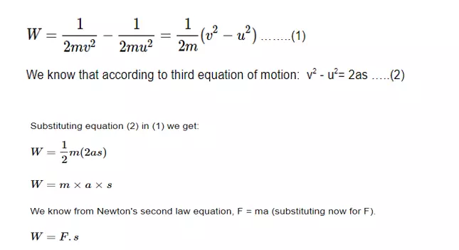 derivation of work done formula