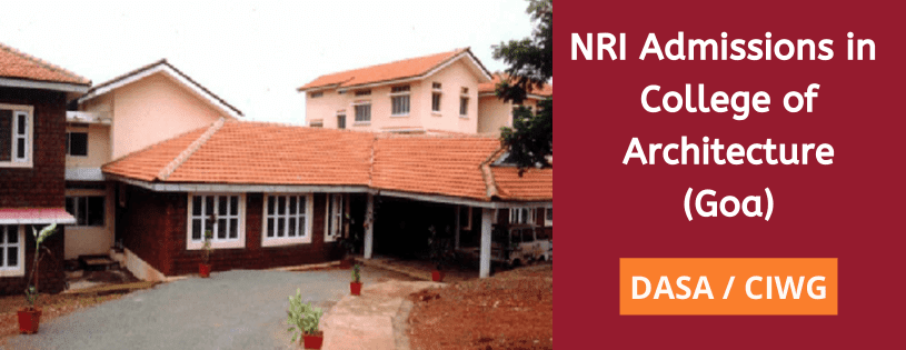 NRI Admission in Goa College of Architecture, GOA