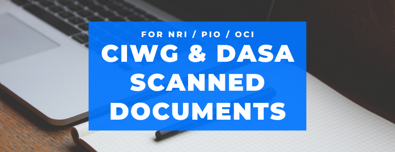 DASA/CIWG : Scanned Documents Applicant Needs to Submit