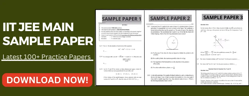 JEE Main Sample Papers Download Free PDF 