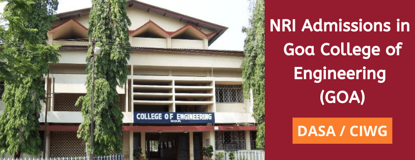 NRI Admission in Goa College of Engineering, Farmagudi