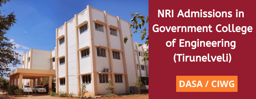 NRI admission in Government College of Engineering, Tirunelveli